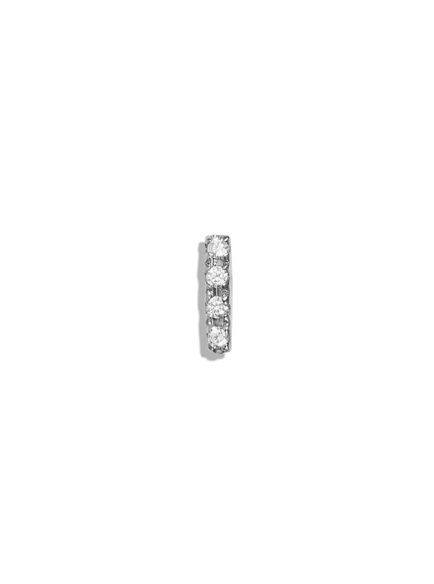 4 Diamond White Gold Bar Stud