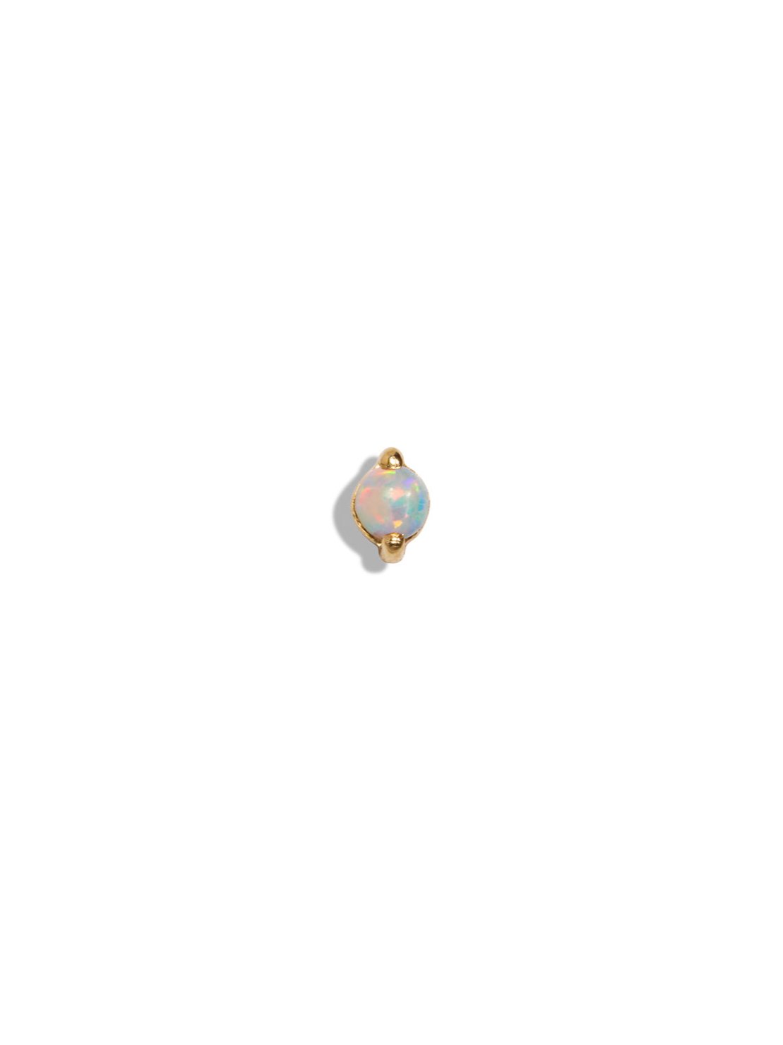 Tiny Opal Yellow Gold Single Stud