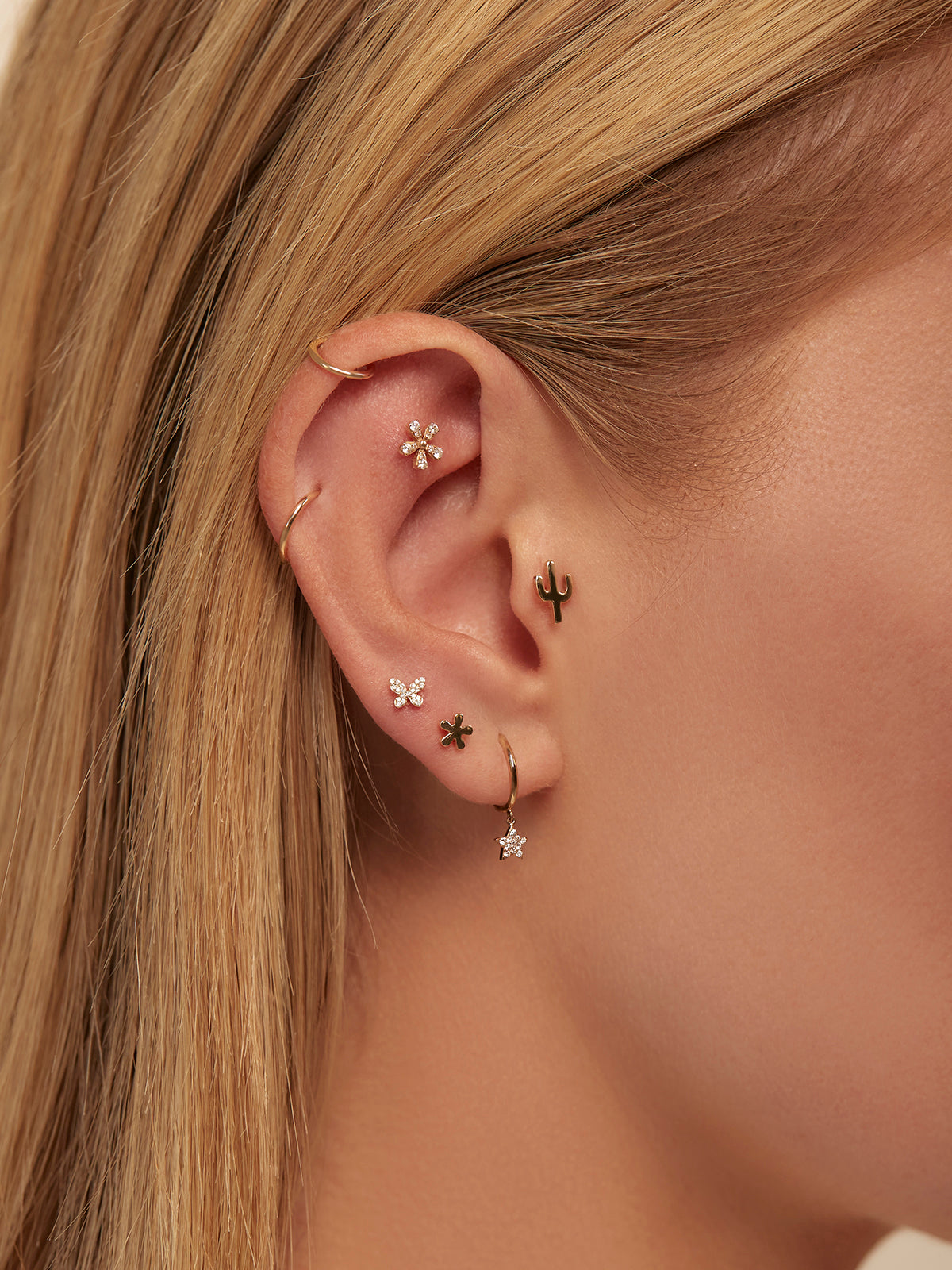 8mm Yellow Gold Clicker Single Hoop Earring – Wildlike