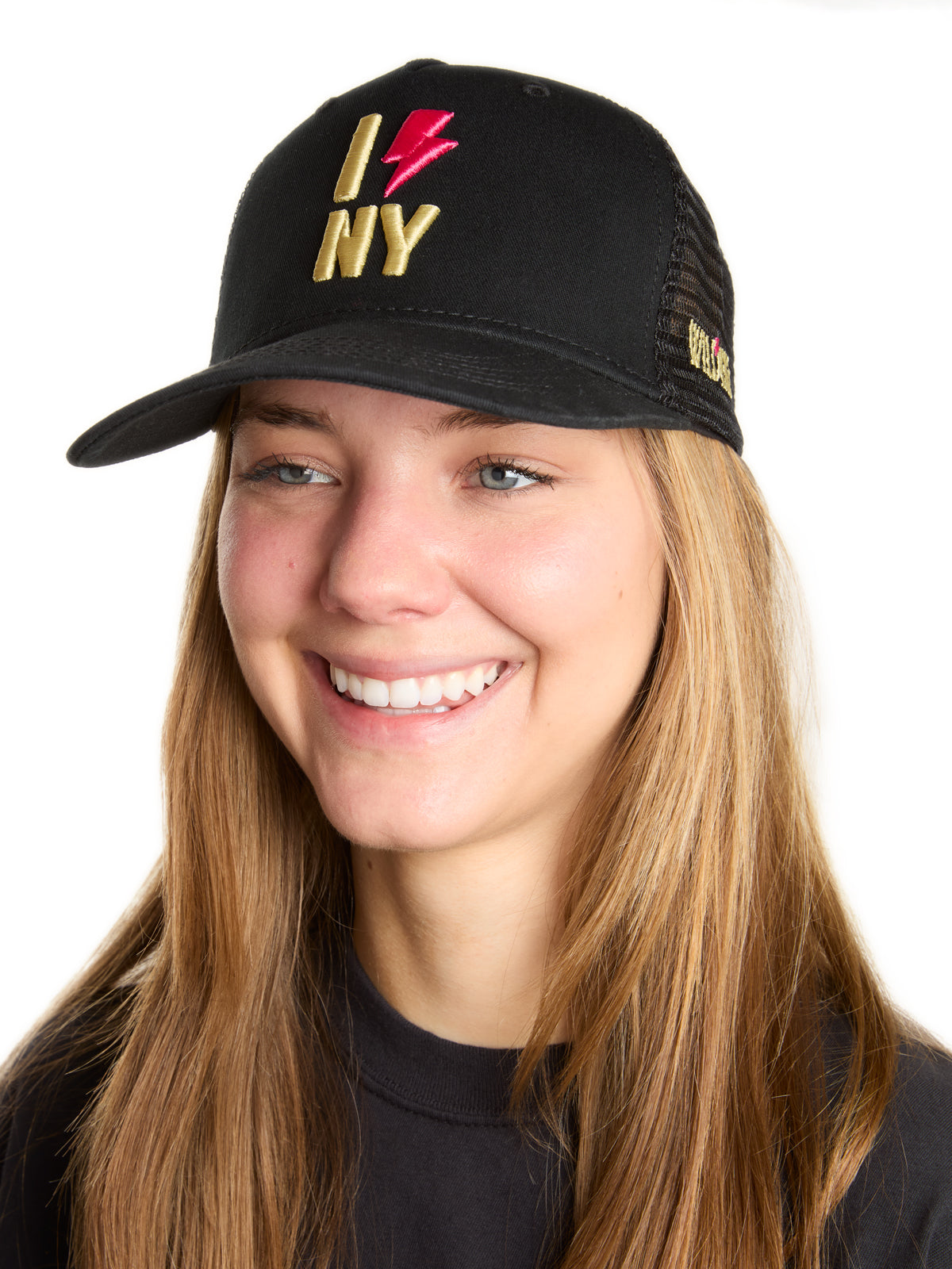 NY Black Trucker Hat