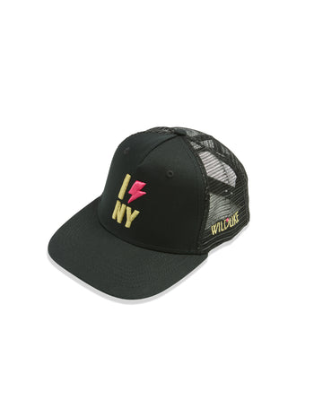 NY Black Trucker Hat