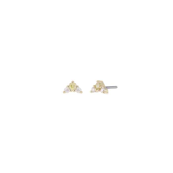 FIO MICRO GEMSTONE & ICY DIAMOND CLUSTER FLAT BACK STUD