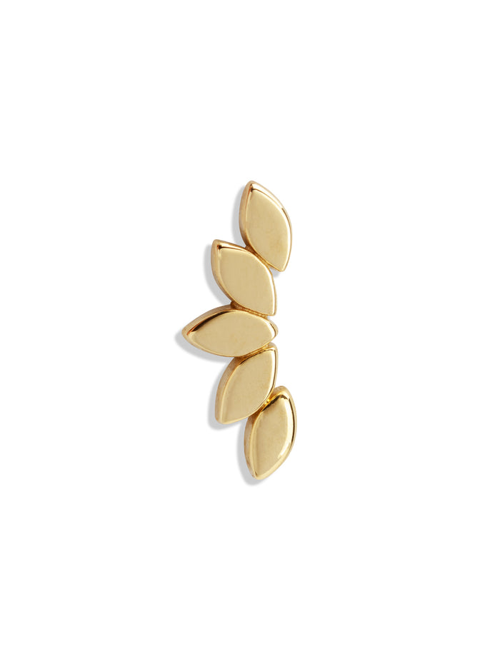 Flat Serenity Yellow Gold Single Threaded End