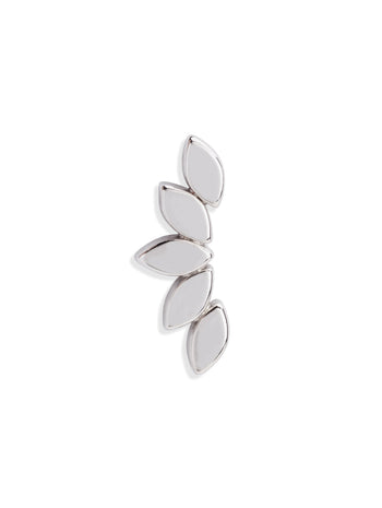 Flat Serenity White Gold Single Threaded End