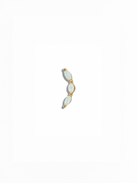 Mini Opal Marquise Curve Yellow Gold Stud