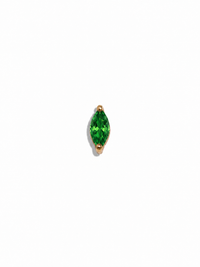 Small Tsavorite Marquise Yellow Gold Stud