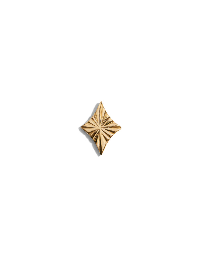 Engraved Rhombus Stud