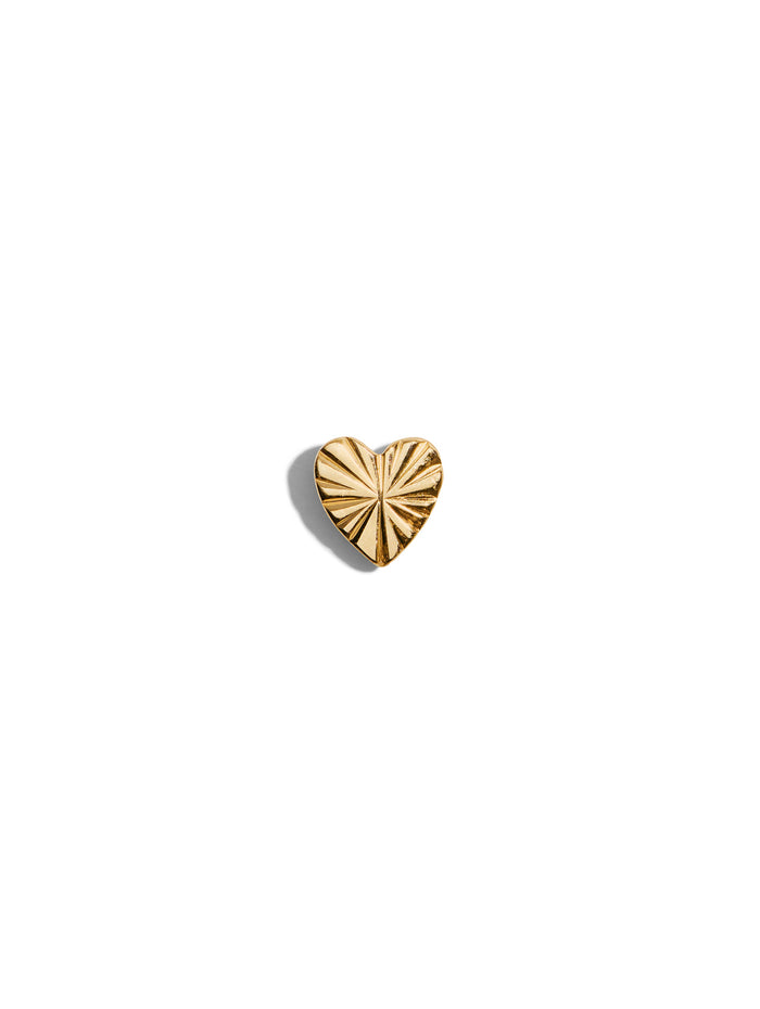 Engraved Sacred Heart Stud