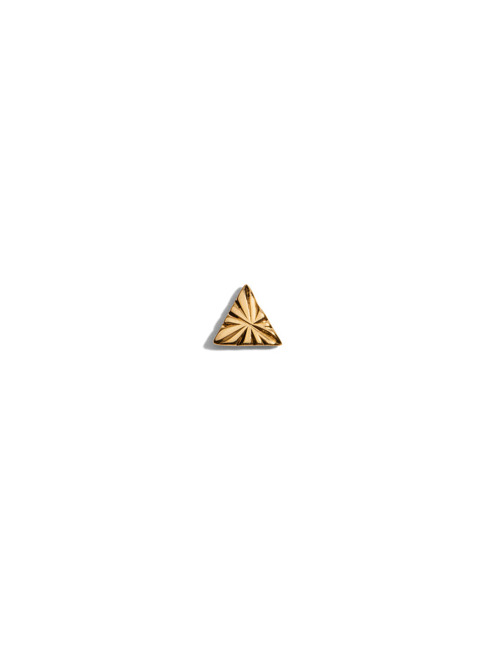 Engraved Triangle Stud