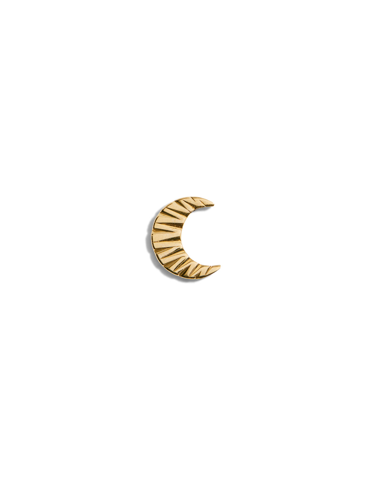 Engraved Moon Stud
