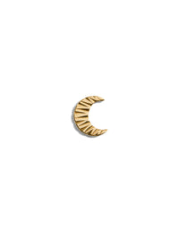 Engraved Moon Stud