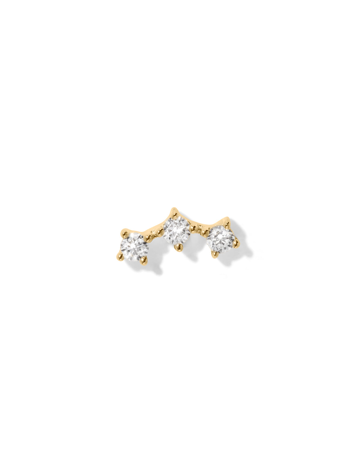 Itsy CZ Yellow Gold Threadless End