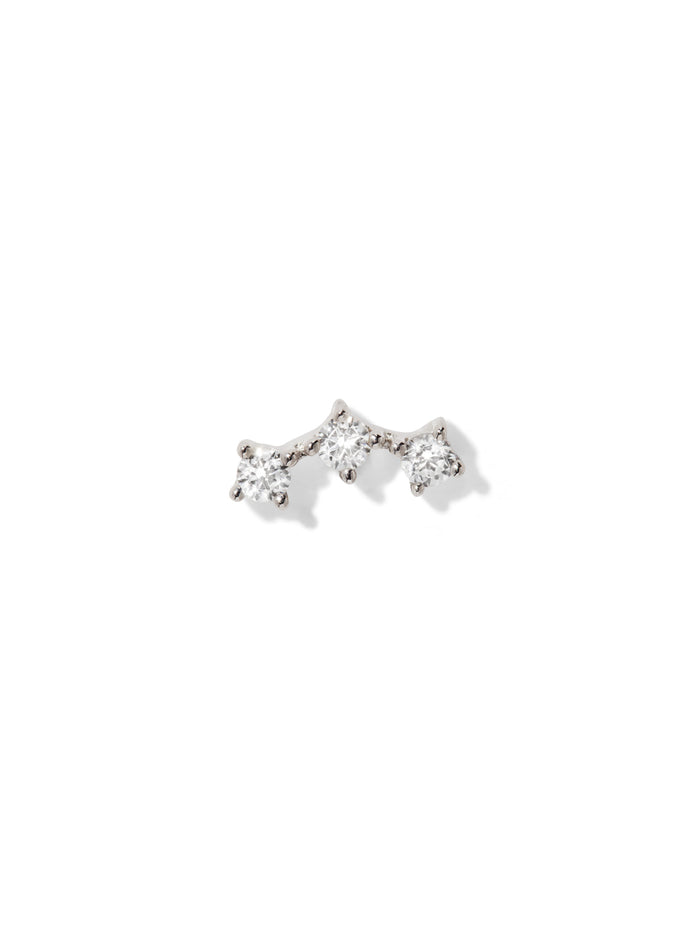 Itsy CZ White Gold Threadless End