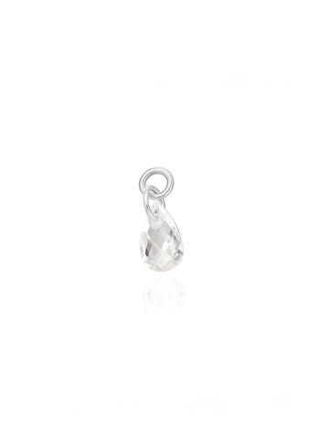 Linger CZ White Gold Charm