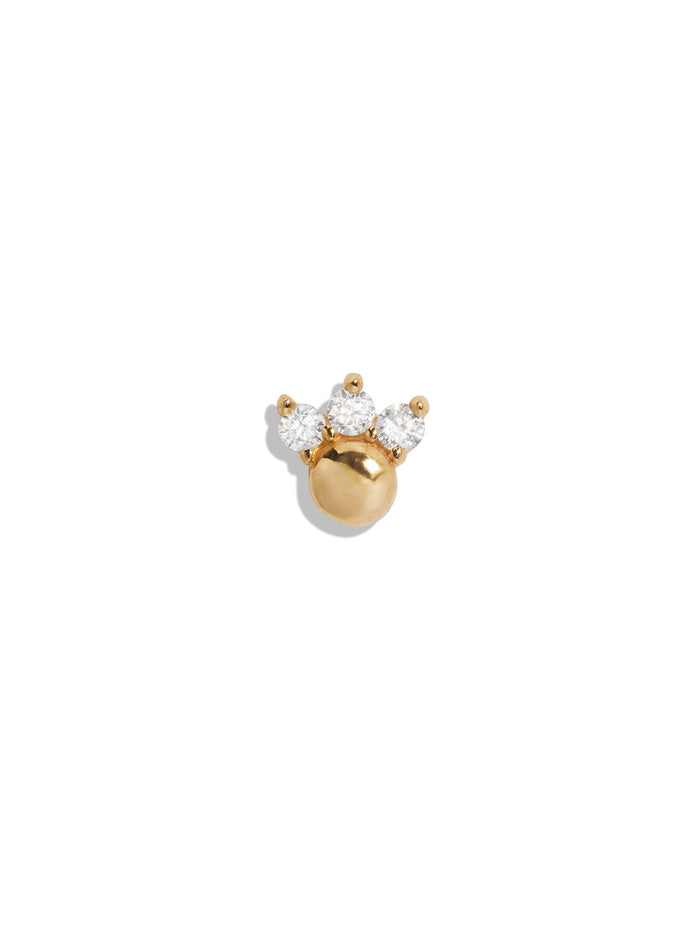 Bliss Yellow Gold CZ Threadless End