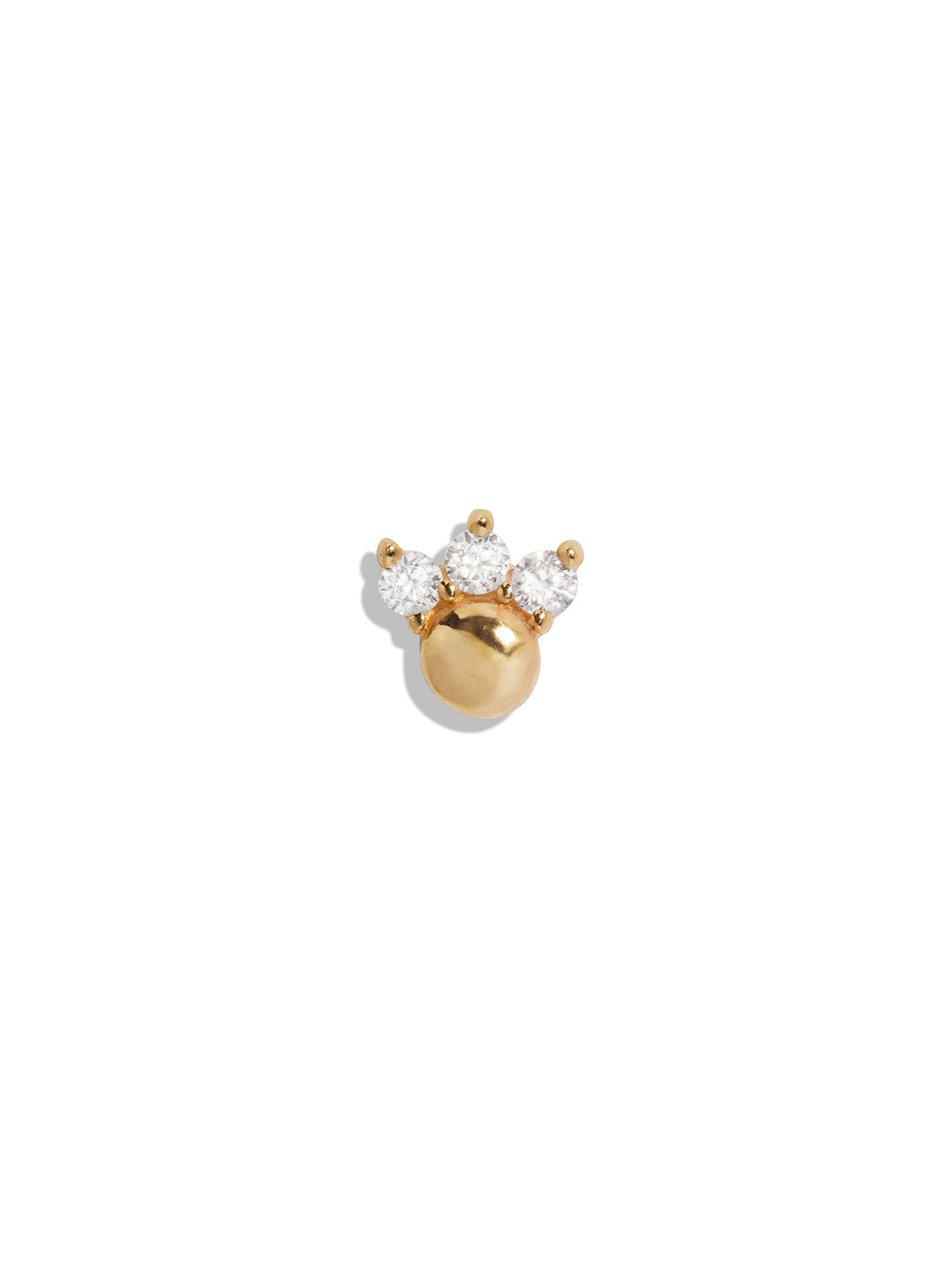 Bliss Yellow Gold CZ Threadless End