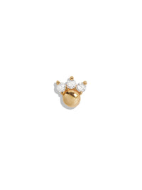 Bliss Yellow Gold CZ Threadless End
