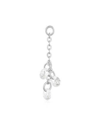 Cry Baby CZ White Gold Charm