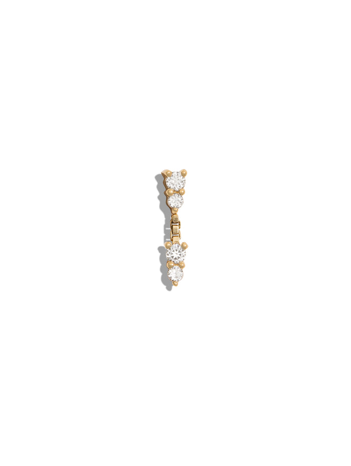 Tinker CZ Yellow Gold Threadless End