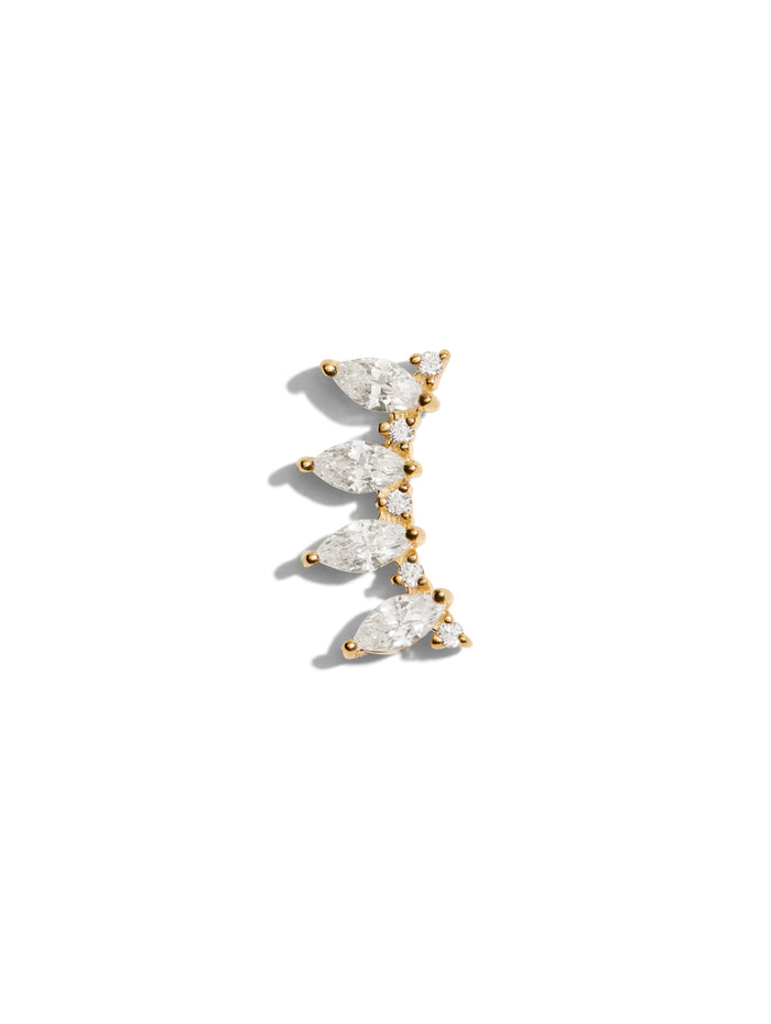 Horizon CZ Yellow Gold Threadless End