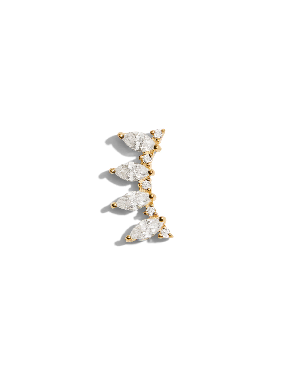 Horizon CZ Yellow Gold Threadless End