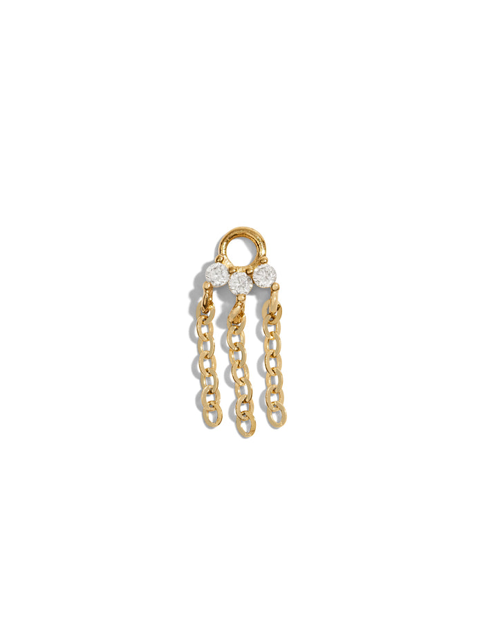 Monarch CZ Yellow Gold Charm
