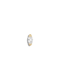 Single Marquise Moissanite Yellow Gold Threadless End