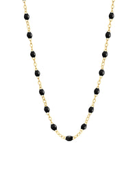 Classic Gigi Black Resin Yellow Gold Necklace