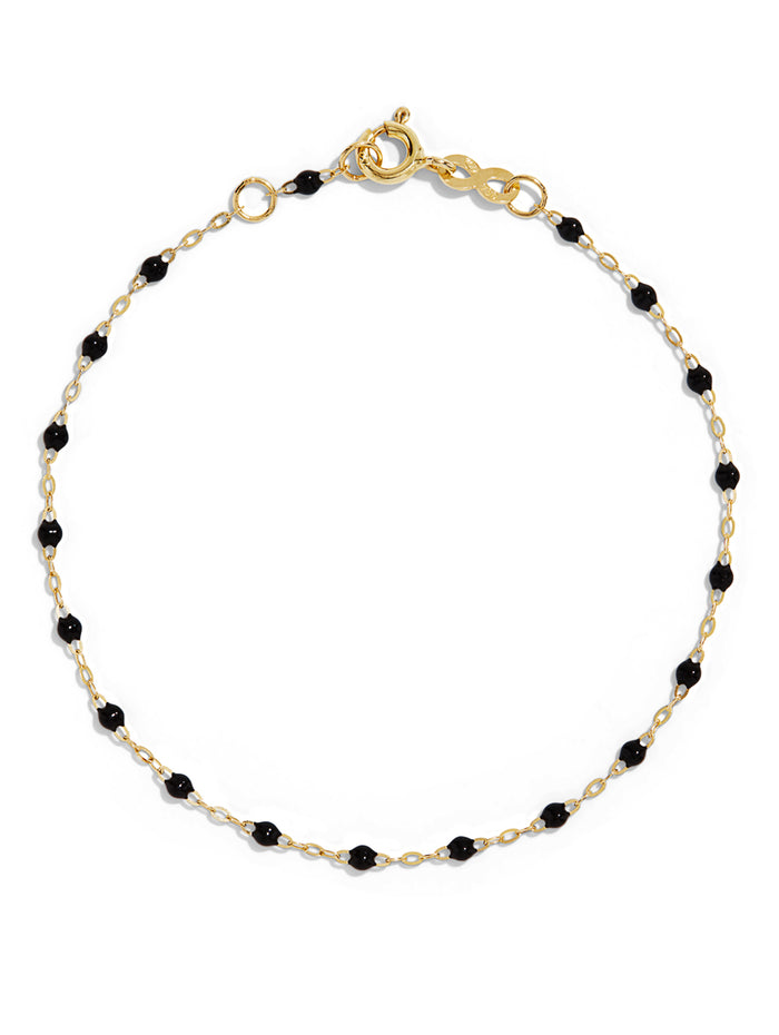 Classic Gigi Black Resin Yellow Gold Bracelet