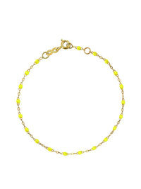 Classic Gigi Lime Resin Yellow Gold Bracelet