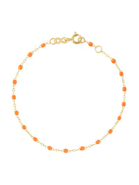 Classic Gigi Orange Resin Yellow Gold Bracelet