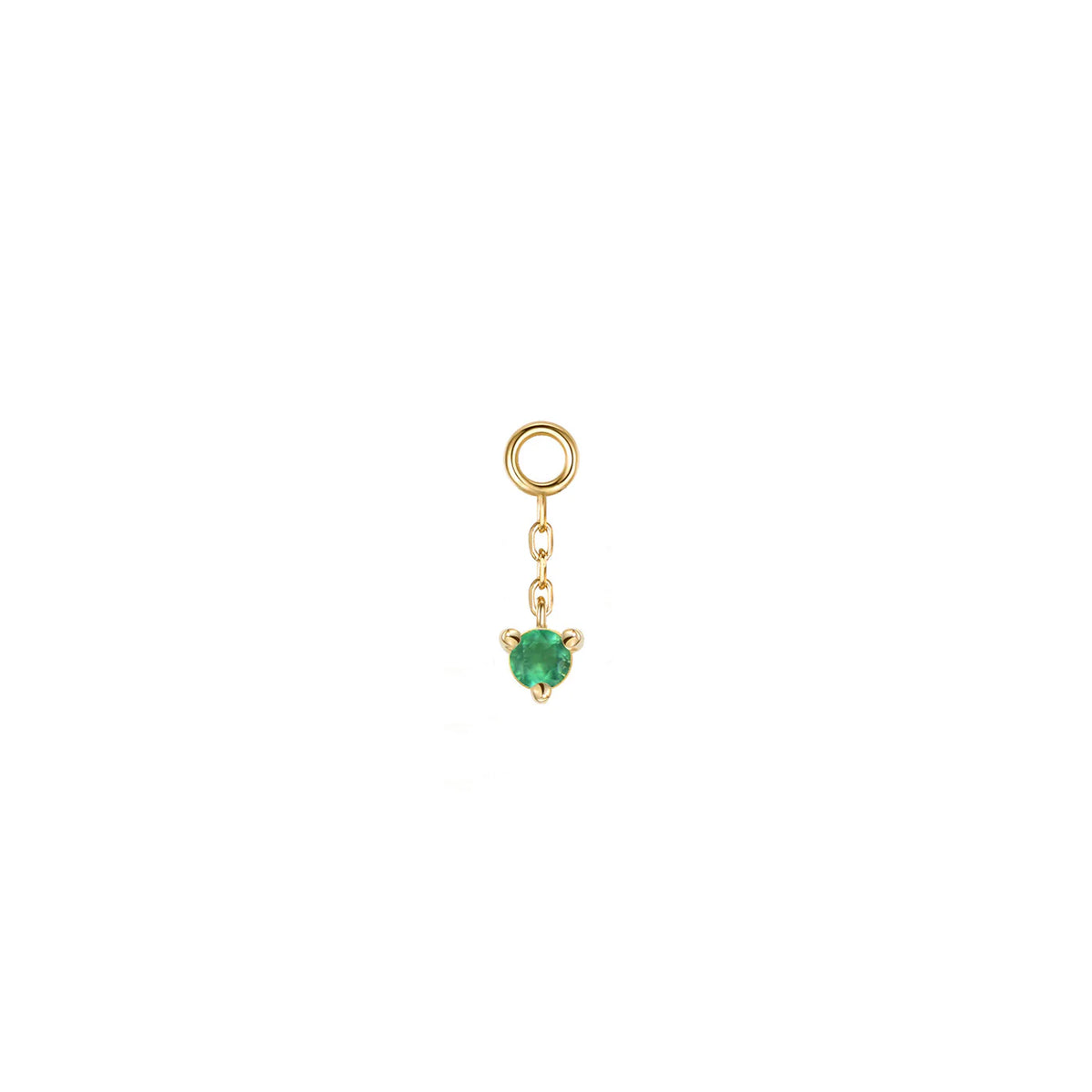 Green Chalcedony Gia On Chain Yellow Gold Charm