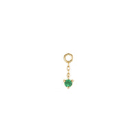 Green Chalcedony Gia On Chain Yellow Gold Charm