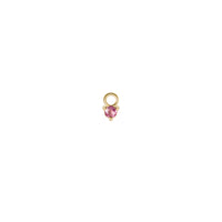 Pink Sapphire Gia Yellow Gold Charm