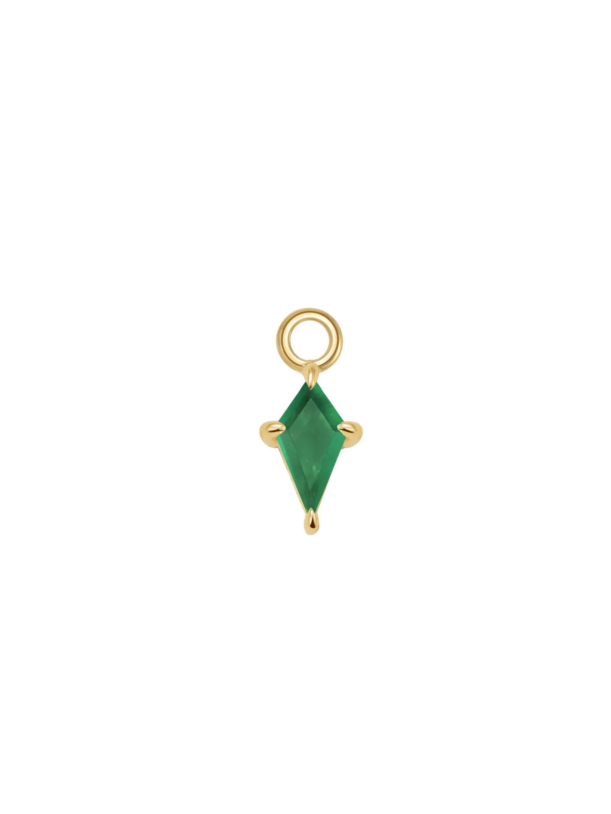 Green Chalcedony Jace Yellow Gold Charm