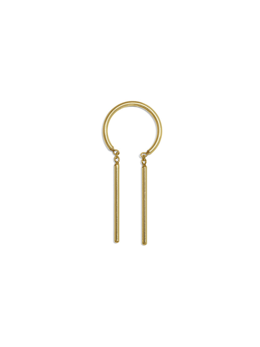 Chime Yellow Gold Hoop Earring