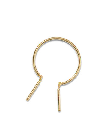 Large Chime Yellow Gold Hoop Earring