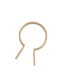 Large Chime Yellow Gold Hoop Earring