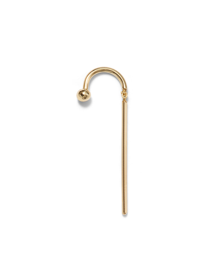 Chime Stud Yellow Gold Earring