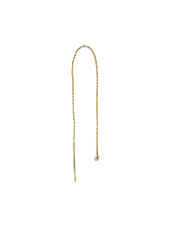 Chain Threader Yellow Gold Earring