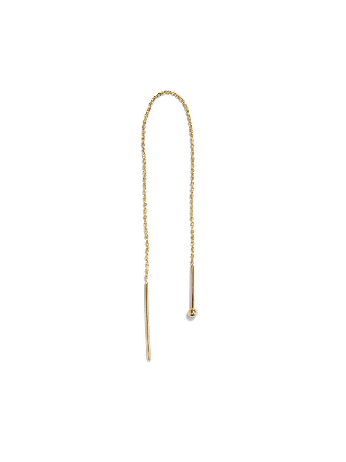 Chain Threader Yellow Gold Earring