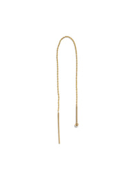 Chain Threader Yellow Gold Earring