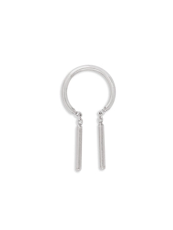 Baby Chime White Gold Hoop Earring