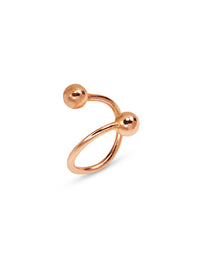 Spiral Ball Rose Gold Single Stud Earring