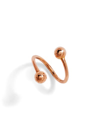 Spiral Ball Rose Gold Single Stud Earring