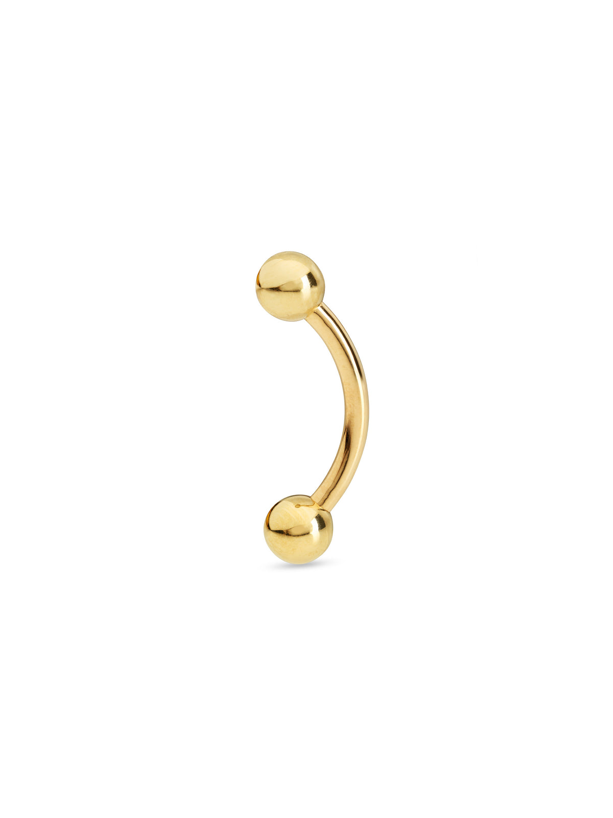 7/16" Yellow Gold Curved Navel Barbell