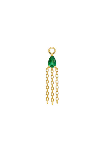 Green Chalcedony Veronika Yellow Gold Charm