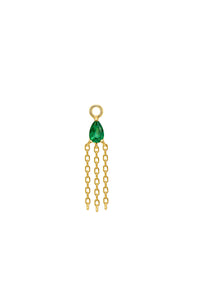 Green Chalcedony Veronika Yellow Gold Charm