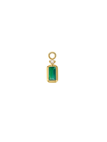 Green Chalcedony & Diamond Chloe Charm