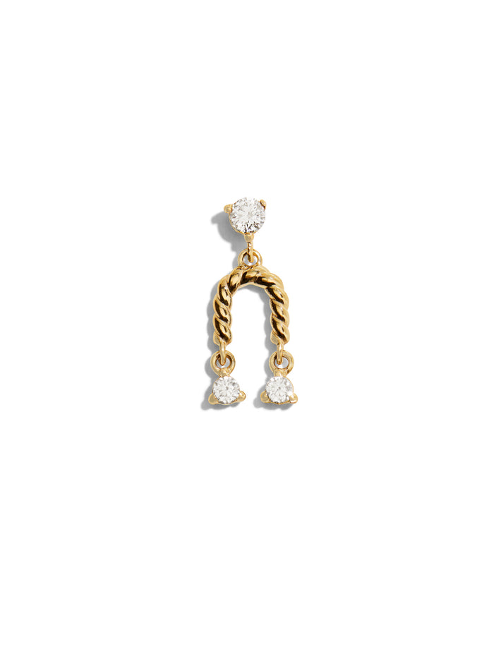Bliss CZ Yellow Gold Threadless Stud
